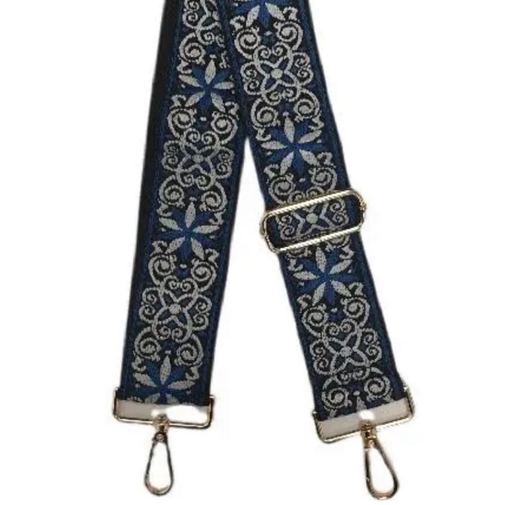 Ah-Dorned blue floral strap.